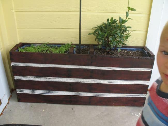 wooden planter boxes