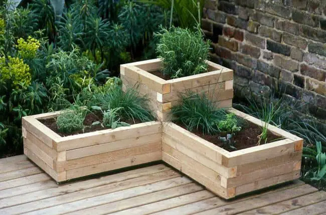 wooden planter boxes