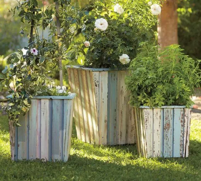 DIY wooden planters