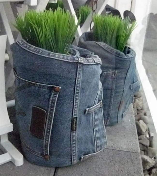 Recycled Jeans Planters