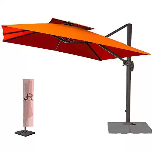 JEAREY 10FT Square Cantilever Patio Umbrella